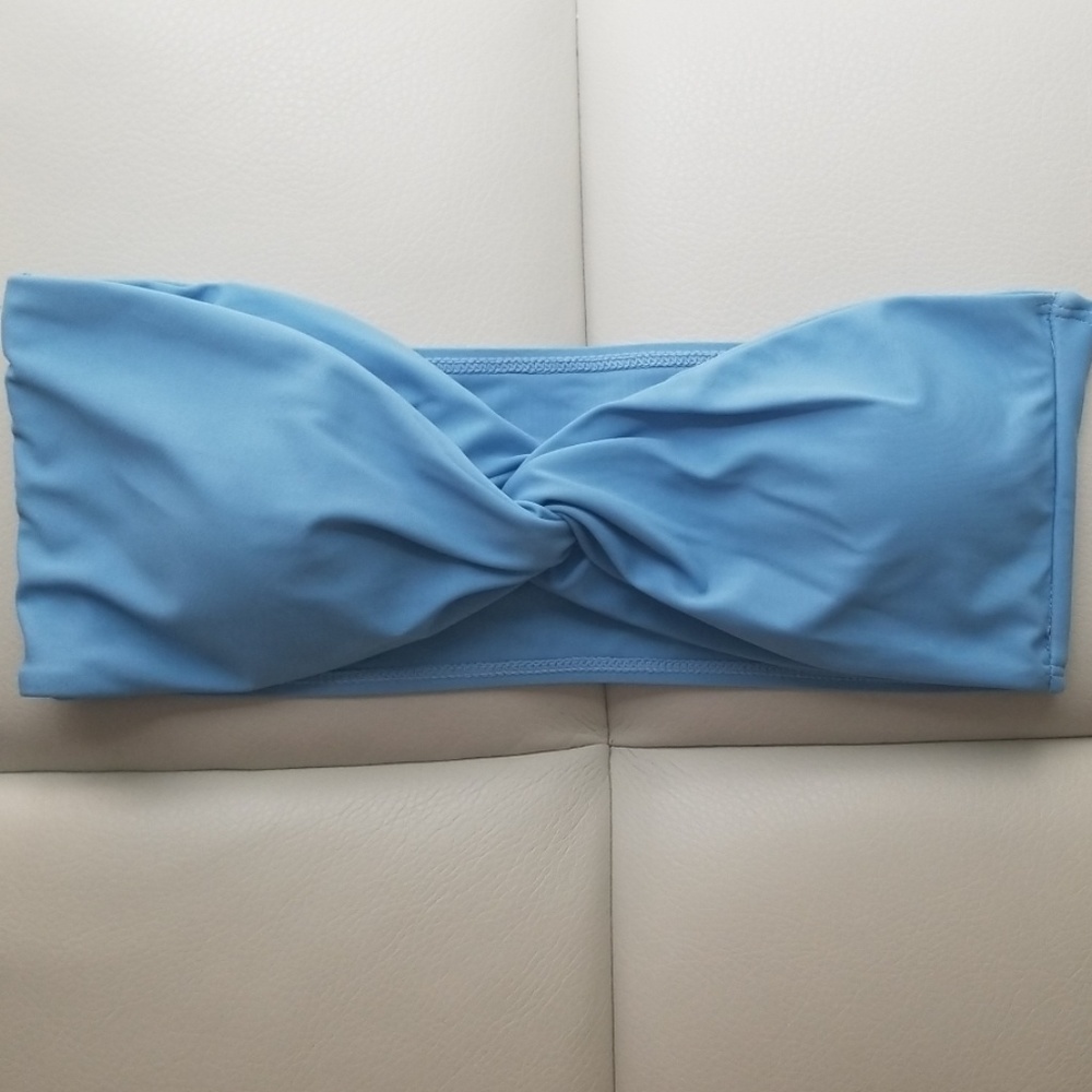 Light Blue Tie Knot Bathing Suit Top